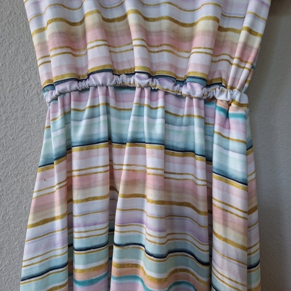 Makena Lane Girls Striped Short Sleeve Maxi Dress Size XL 8/10 - Picture 5 of 8